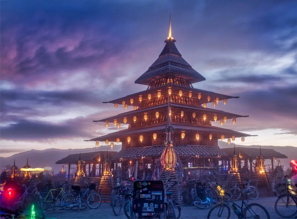 David Best's iconic "Temple" at Burning Man (Courtesy BLM Nevada)