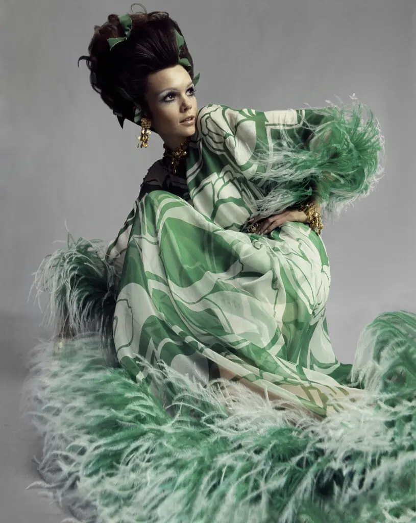 Marola Witt in Marc Bohan for Dior, Harper’s Bazaar Paris, 1968 (Photo by Neal Barr)