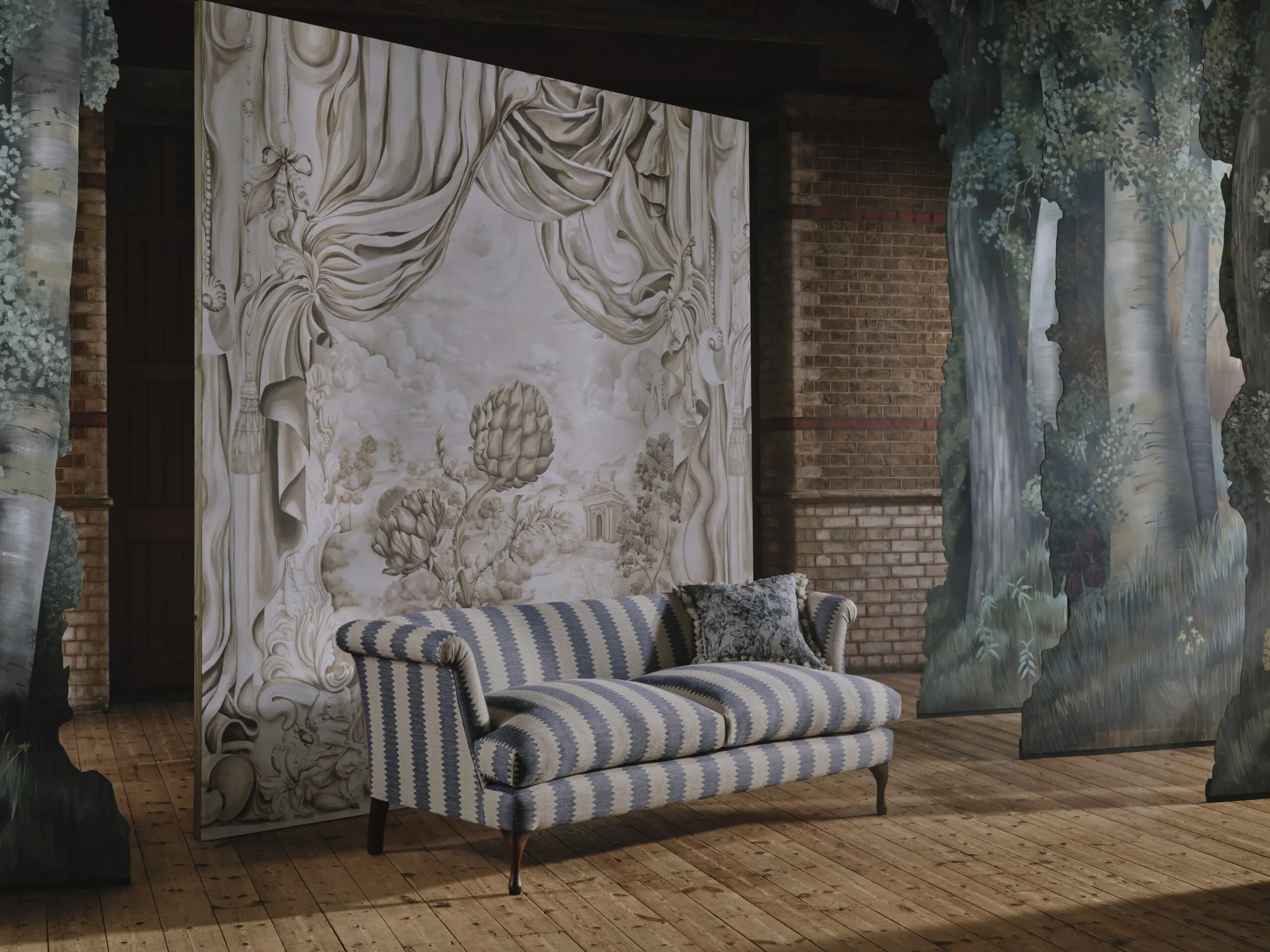 Giles Deacon X Sanderson fabrics and wallcoverings.