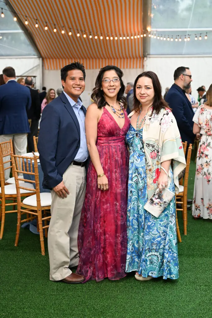 Chad Pinyopusarerk, Kim Pinyopusarerk, Somer Leon at the Trees for Houston Root Ball. (Photo by Daniel Ortiz)