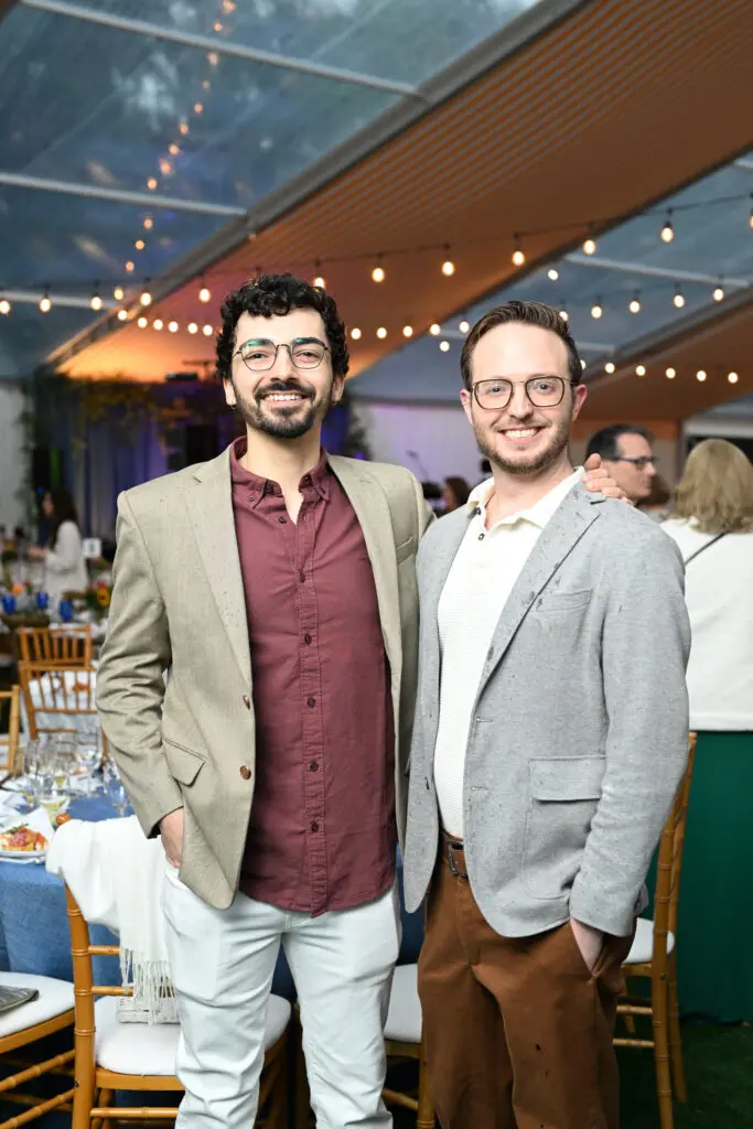 Andrew Garcia, Travis Mohle at the Trees for Houston Root Ball. (Photo by Daniel Ortiz)