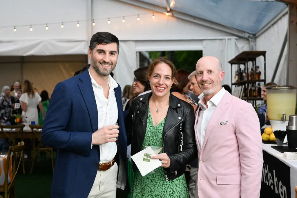Barton Kelly, Laura Mayer, Jarrod Cyprow at the Trees for Houston Root Ball. (Photo by Daniel Ortiz)