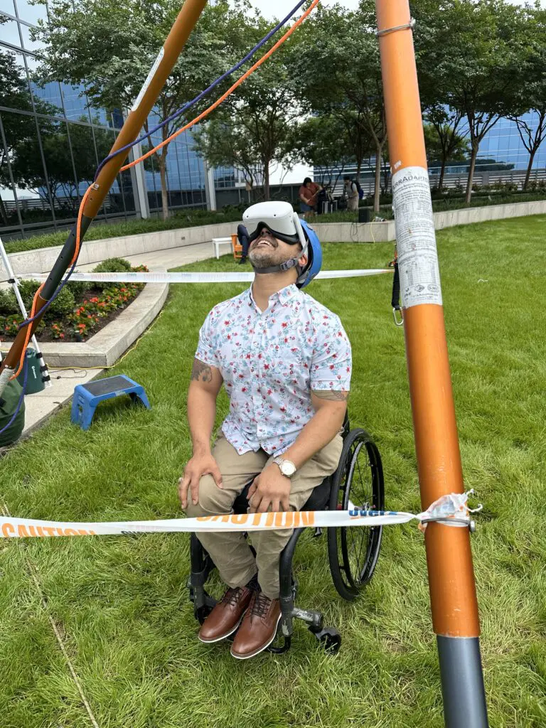 Angel Ponce was one of the five that did the fundraiser using Virtual Reality. Ponce is with the Houston Mayor's office for People with Disabilities.