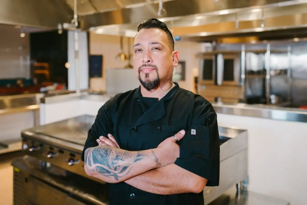 Operating partner and executive chef Sergio Hidalgo helms the kitchen at Late August. (Photo by Rebekah Flores)