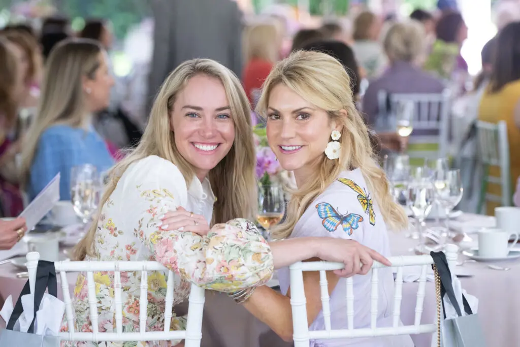 Courtney Freels, Kirby Lodholz at the Bayou Bend fashion show and luncheon. (Photo by Wilson Parish)