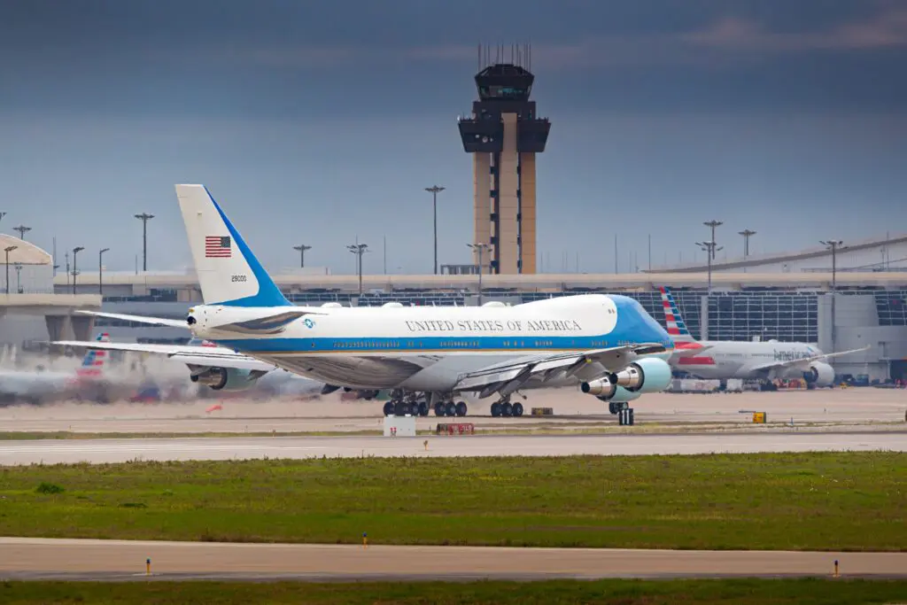 Airforce One dropped by DFW Airport in March 2024. (Courtesy DFW Airport)