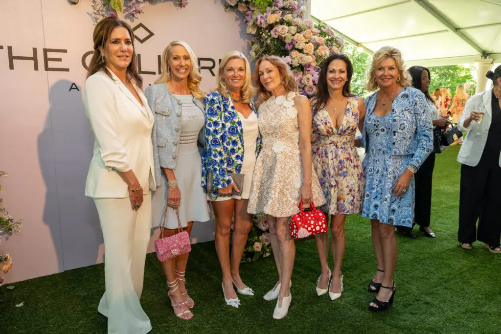 Grace Carrell, Laurie Krohn, Denise Wynne, Holly Waltrip, Noel Wise, Susan Plank at the Bayou Bend fashion show and luncheon. (Guest photo)