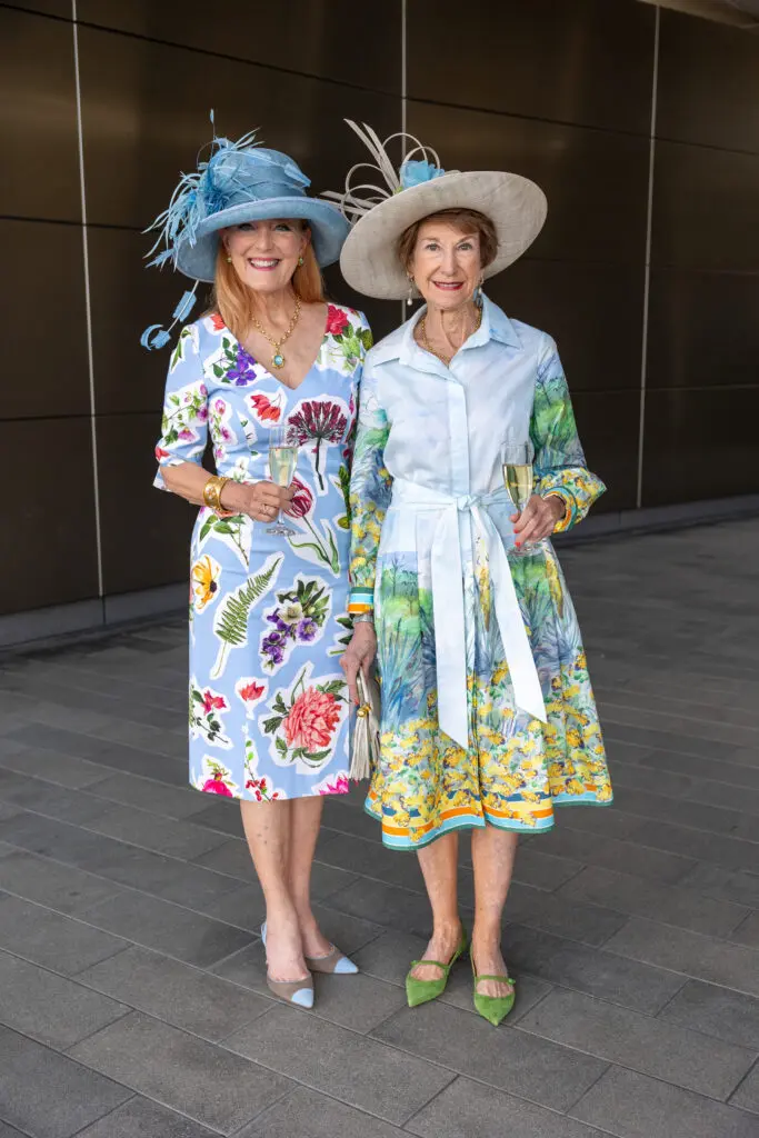 Gracie Cavnar, Laura McWilliams at the Hats in the Park luncheon. (Photo by Jenny Antill)