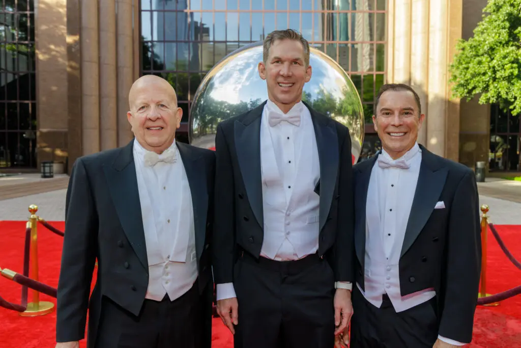 Jack Bell, Michael Horner, Dr. Randy Mitchmore at the Houston Grand Opera 'Mirror Ball' (Photo by Katy Anderson)