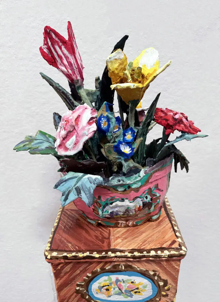 Jean Lowe's "Bouquet (Pink Sevres Vase)," 2024, at Luis De Jesus Los Angeles