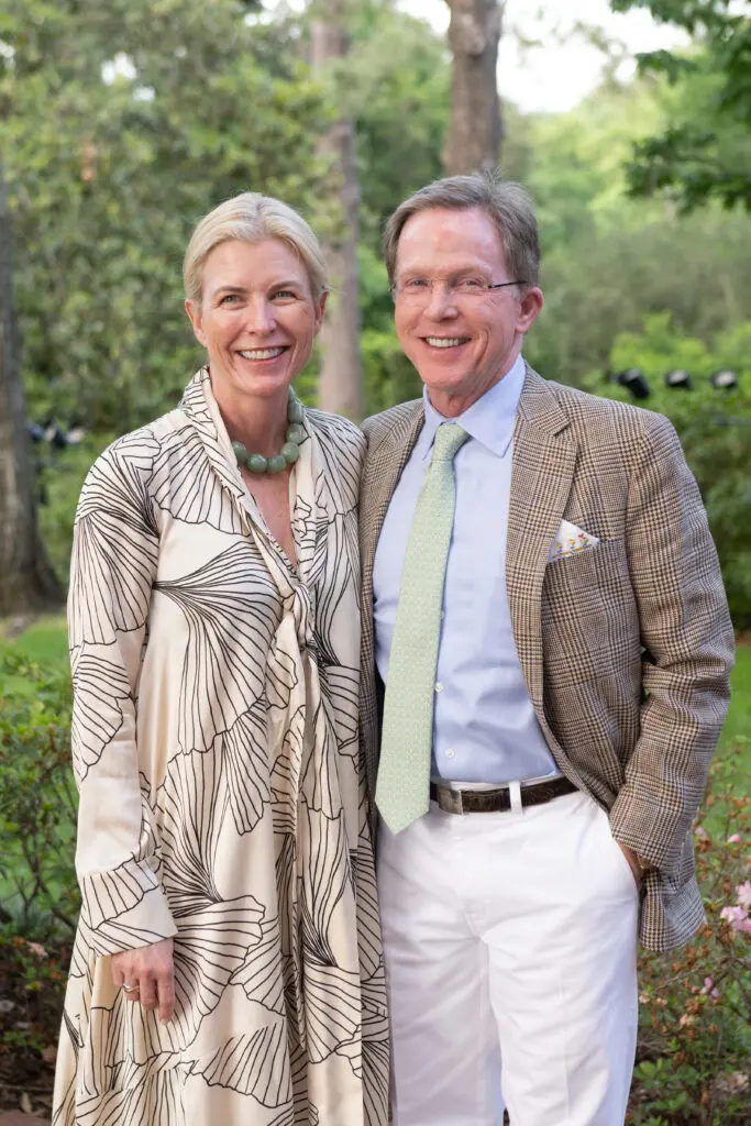 Lisa Hough, Erik Littlejohn at the Bayou Bend Garden Party (Photo by Wilson Parish)