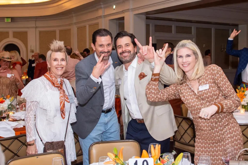Michelle & Garrick Hatfield, David & Katherine Andrew represent at the Texas Exes Longhorn Legacy Scholarship Gala. (Photo by Jacob Power)