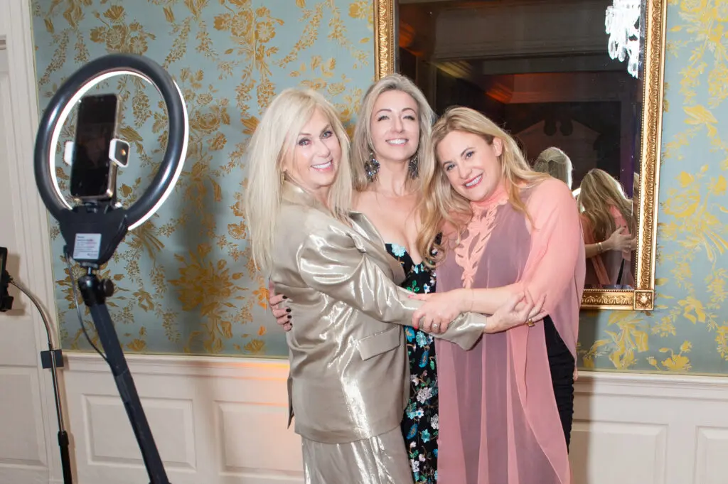 Monica Carter, Megan Hotze, Alexis Caruselle at the Junior League of Houston Charity Ball (Photo by Jacob Power)
