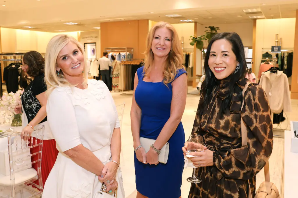 Jennifer Allison, Kemah Blair, Stephanie Fleck at the Neiman Marcus luncheon spotlighting Adam Lippes.  (Photo by Priscilla Dickson)