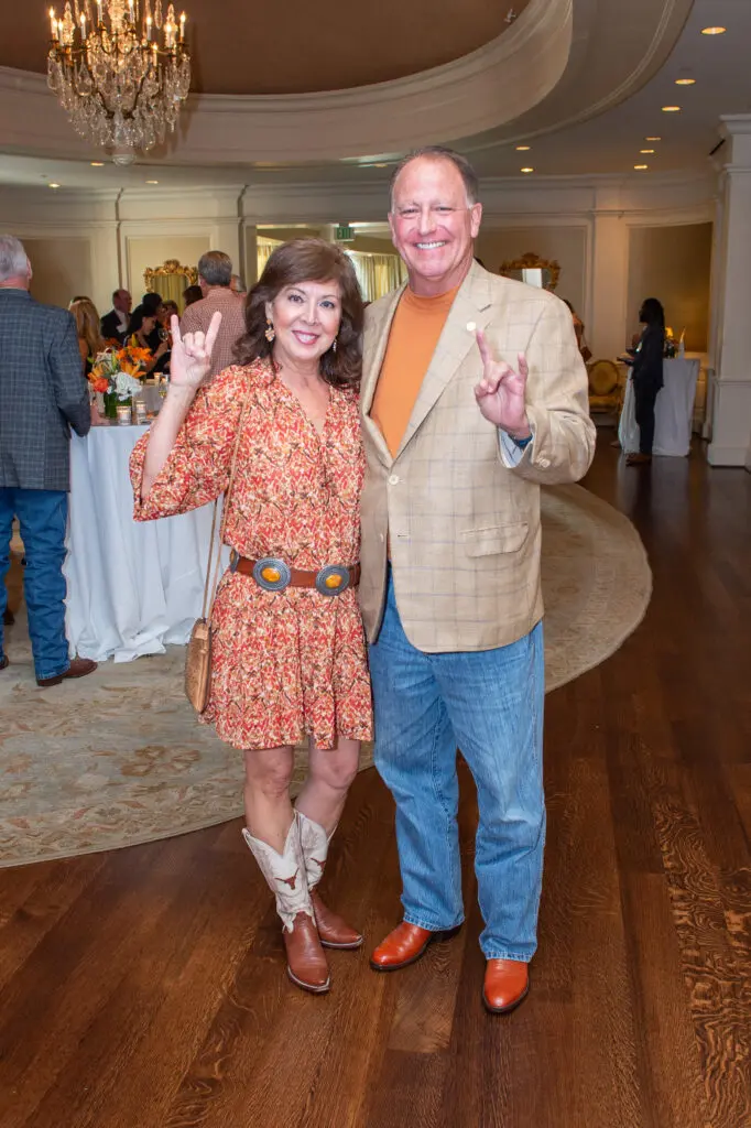 Angie Collins, Rick Hirsch at the Texas Exes Longhorn Legacy Scholarship Gala (Photo by Jacob Power)