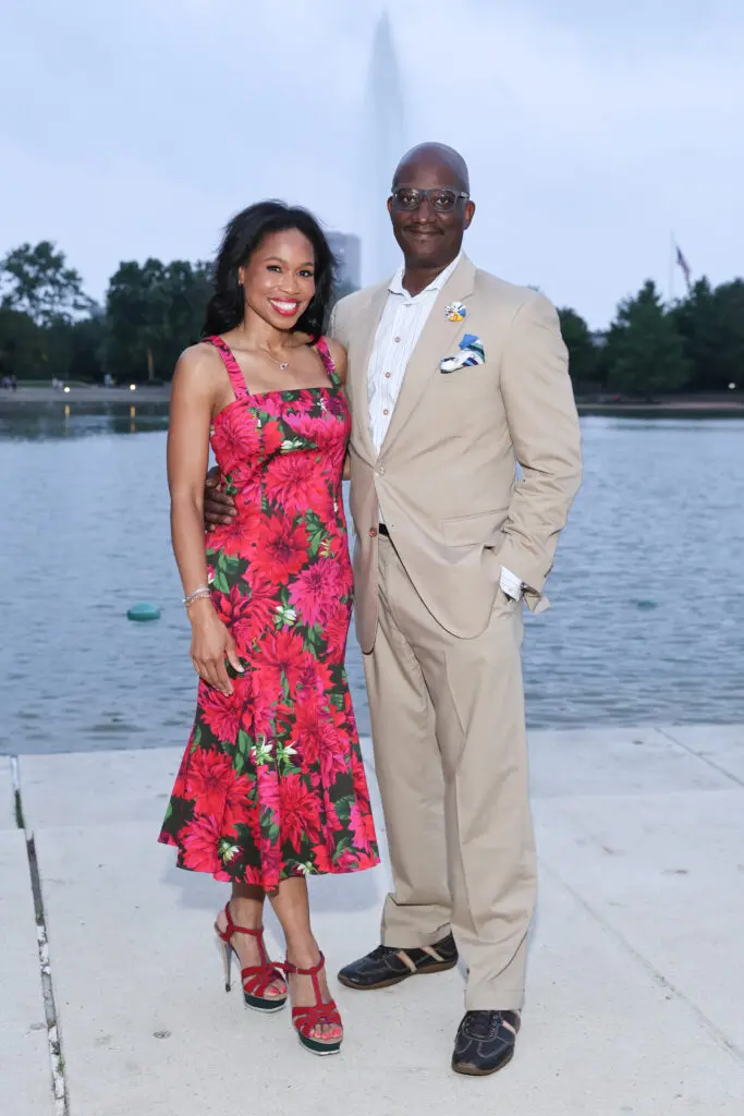 Roslyn Bazzelle Mitchell & Derrick Mitchell at the Hermann Park Conservancy 'Evening in the Park' (Photo by Priscilla Dickson)