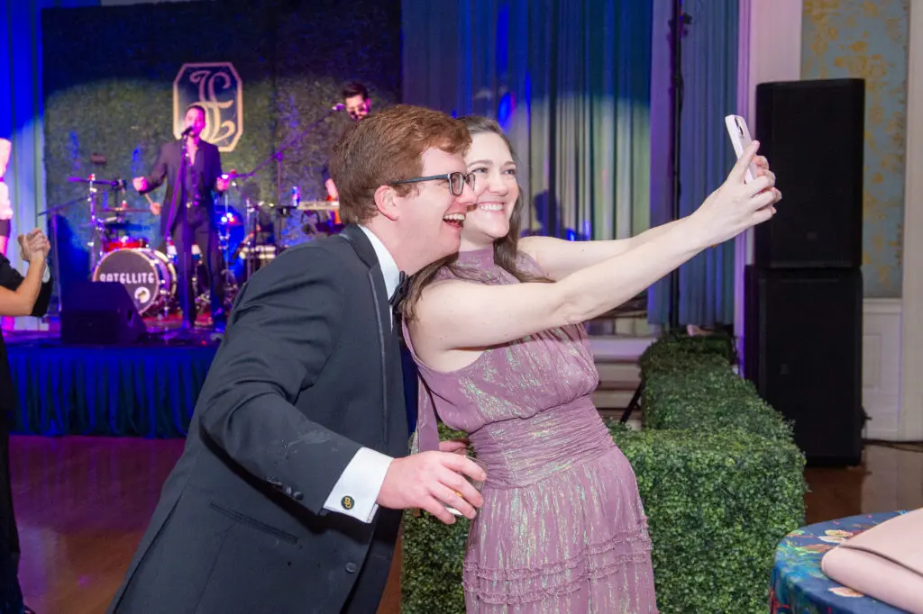 A selfie for Ross & Natalie Irvin at the Junior League of Houston Charity Ball (Photo by Jacob Power)