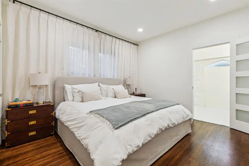 The second bedroom of the Oak Lawn Heights cottage. 