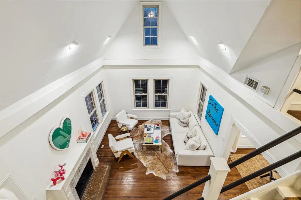 A view from the upstairs loft. 