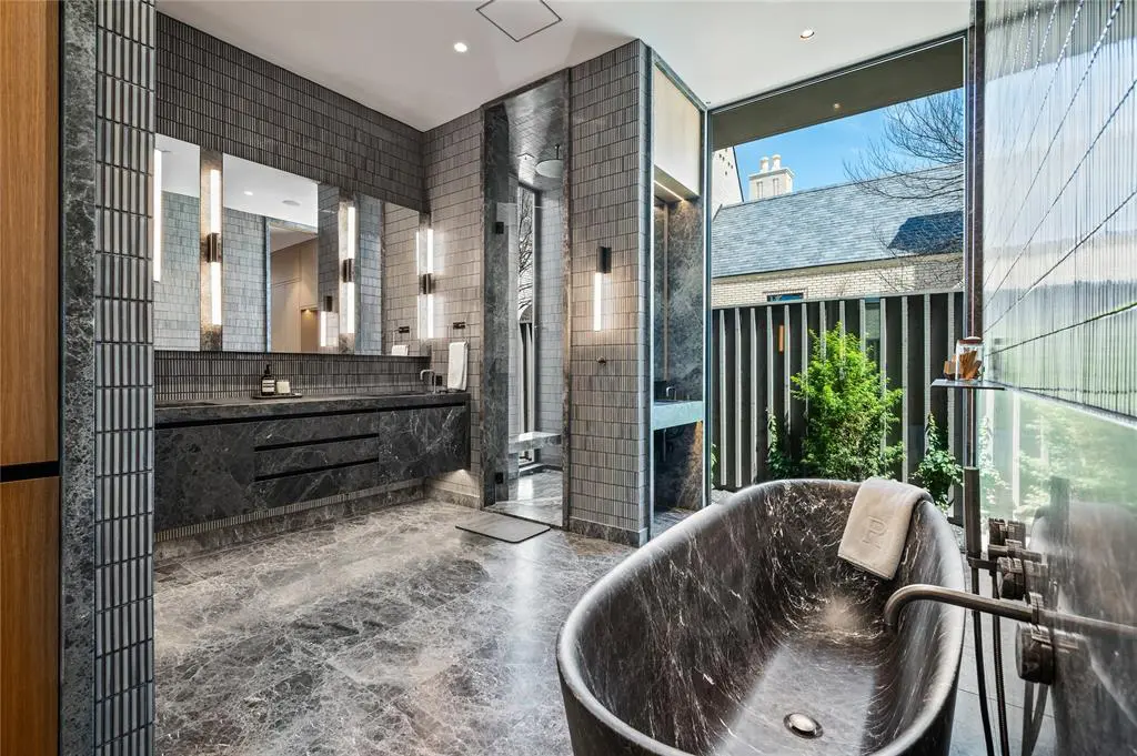 The primary bathroom suite. 