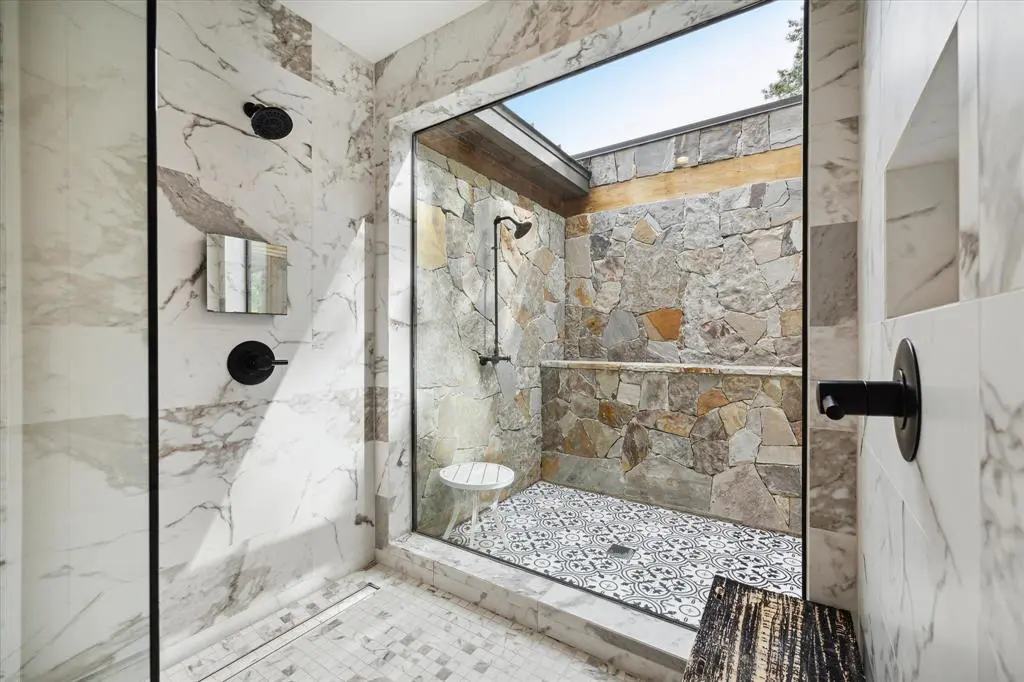 There's also a private outdoor shower.  (Photo by TK Images)