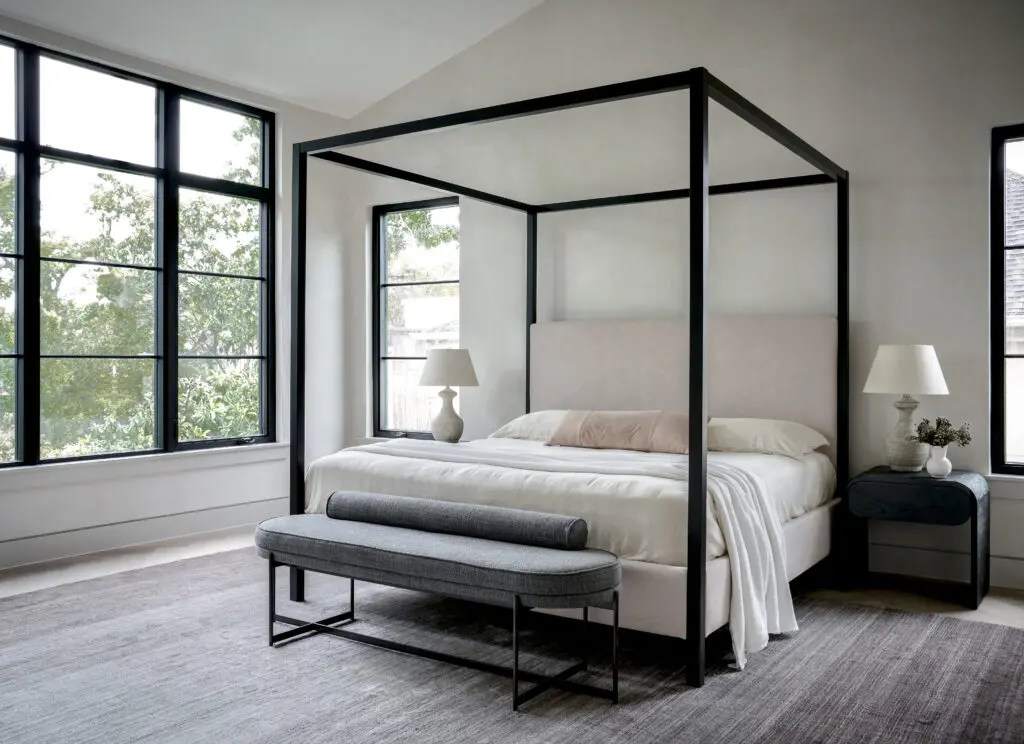 The sleeping area of the primary bedroom at 2110 De Monte. (Photo by TK Images)