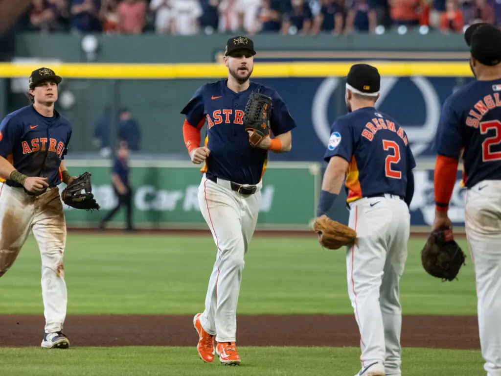Kyle Tucker is almost single handedly keeping the Astros in range at times. (Photo by F. Carter Smith)