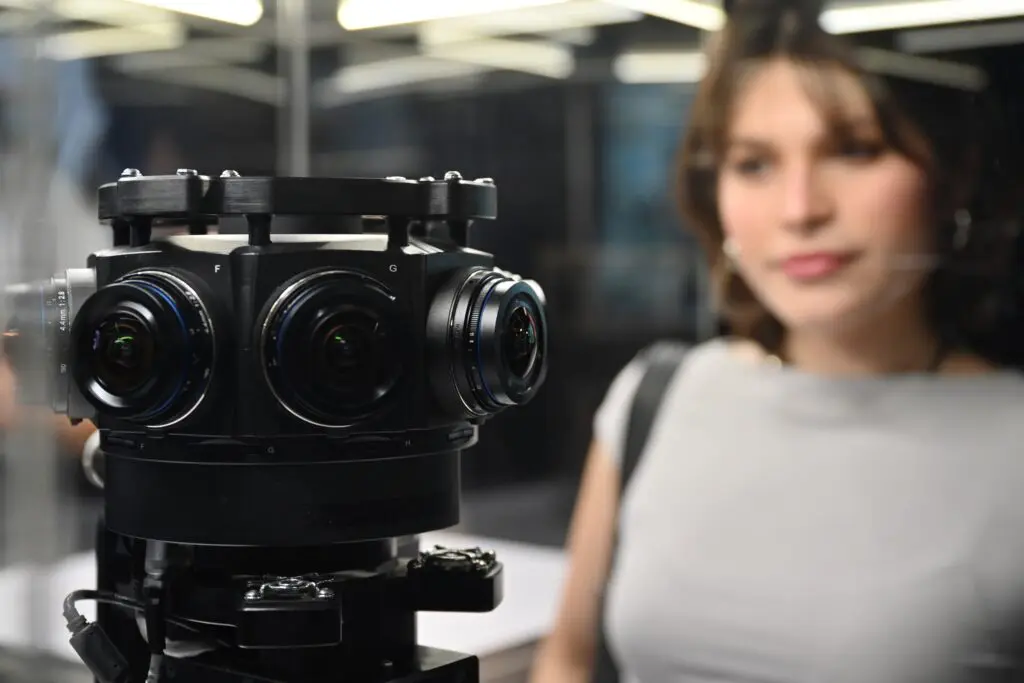 Visitors can see VR cameras used to capture life aboard the ISS (Photo by Alex Montoya)