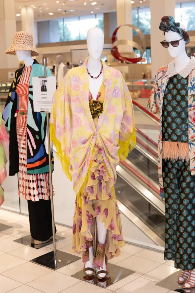 'Candy Crush Boudoir' Kimono designed by Judy Masliyah at Kimono Zulu fashion exhibition at Neiman Marcus (Photo by Wilson Parish)