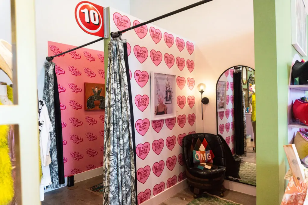 Dressing rooms at The Pop-Up Co-Op (Photo by Sofia Westerman) 