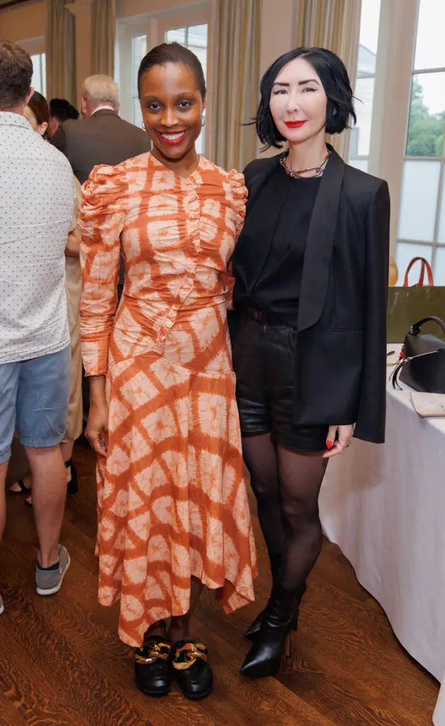 Alecia Harris, Carrie Brandsberg-Dahl at the Houston Center for Contemporary Craft Spring Luncheon 2024 (Photo by Katy Anderson) 