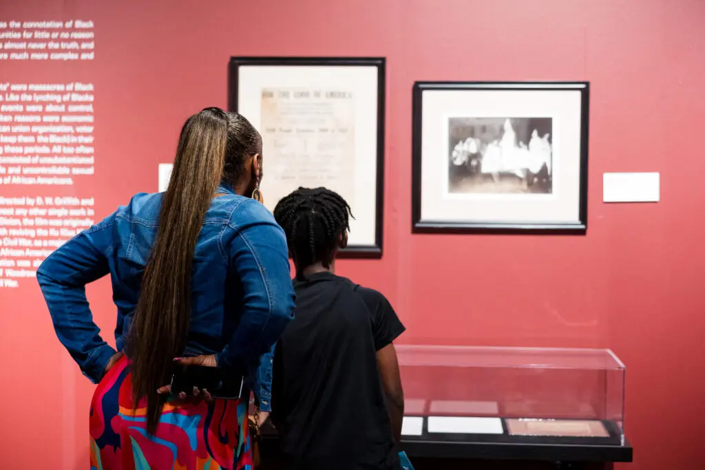 An installation view of The Kinsey African-American Art & History Collection at Holocaust Museum Houston. (Photo by Hung Truong, courtesy The Kinsey Collection and the Holocaust Museum Houston)