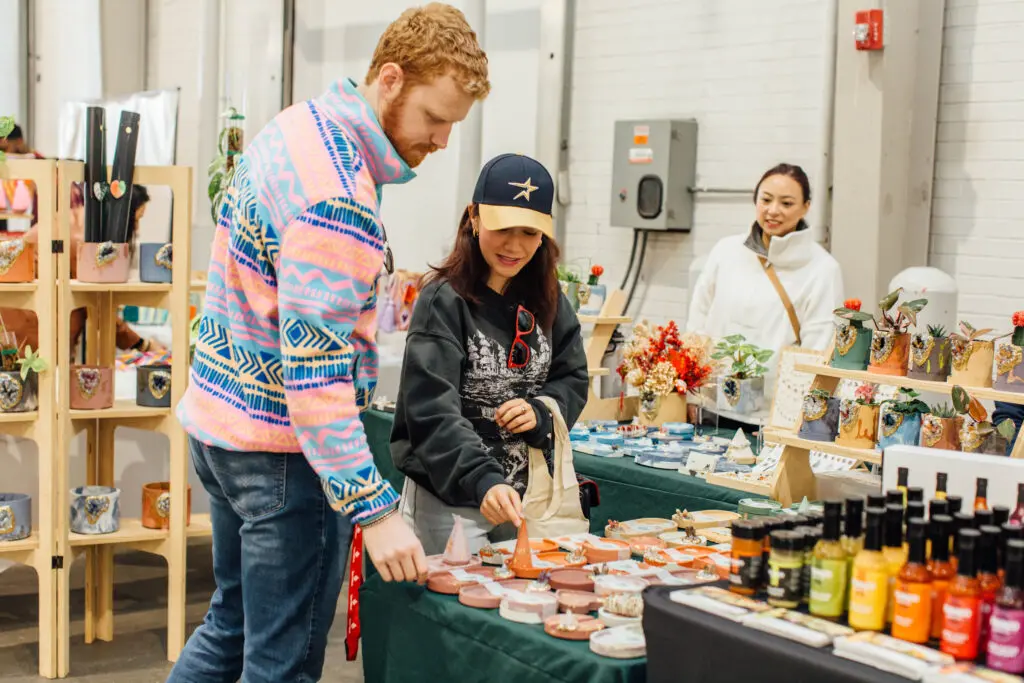 Customers shopping at a Markets for Makers event (Photo by Cole LoCurto)