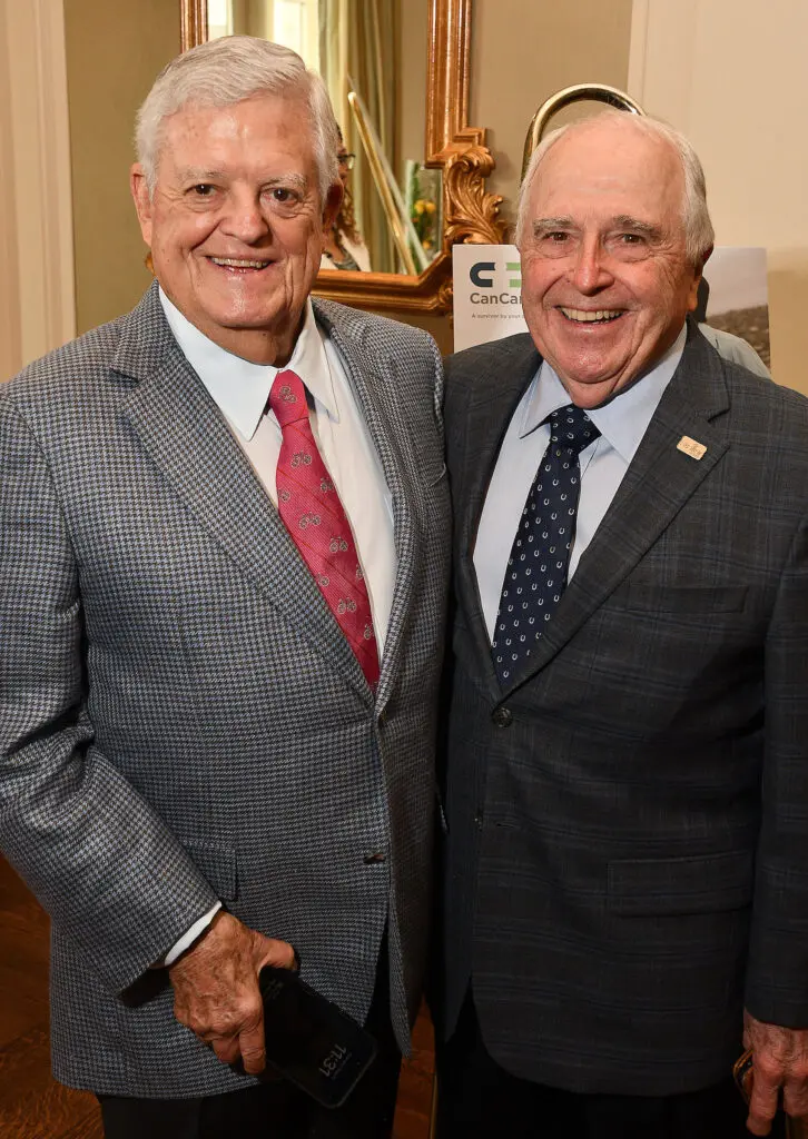Jim Braniff, Coy Lewis at CanCare's 30th annual Hope Survivorship luncheon. (Photo by Dave Rossman)