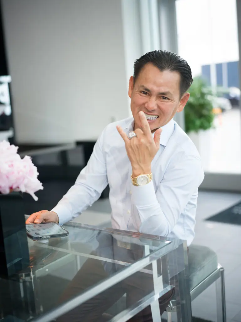 Johnny Dang at the grand opening of Central Houston Cadillac's new location near NRG Park (Photo by Daniel Ortiz)