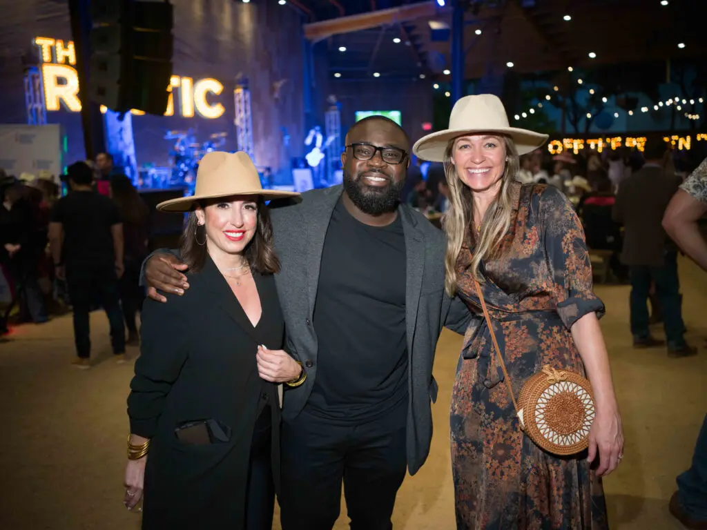 Maribel McKinsey, Stephen Boateng, Signe Smith at the Cattle Baron's Ball kick-off held at The Rustic Downtown. (Photo by Daniel Ortiz)