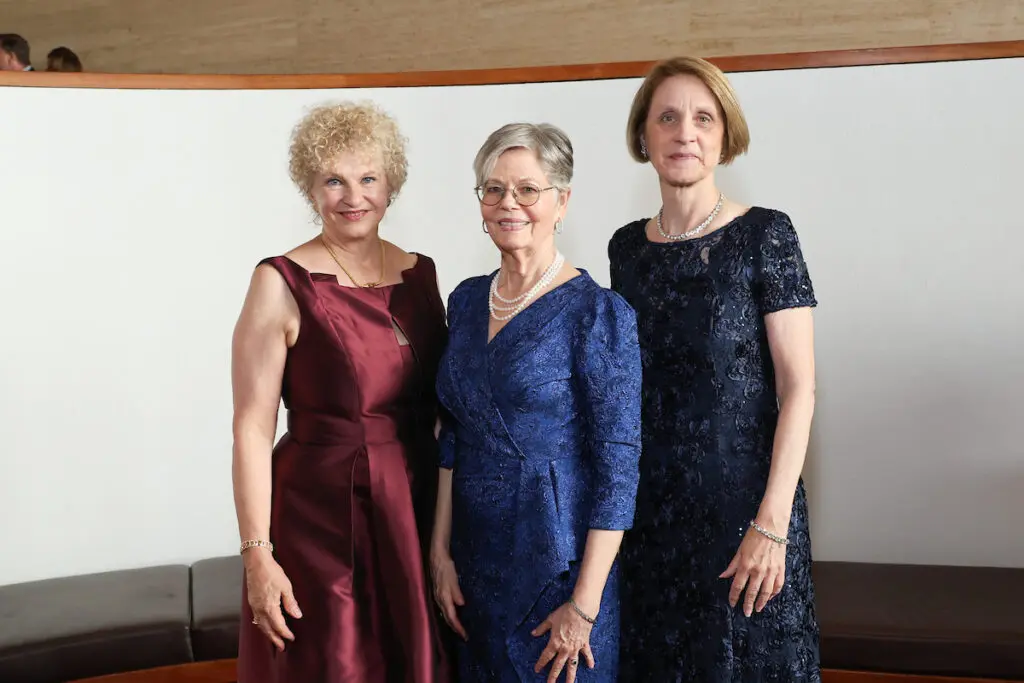 Michelle Zingaro, Virginia Clark, Martiel Luther at the Houston Symphony Wine Dinner & Collector's Auction. (Photo by Priscilla Dickson)