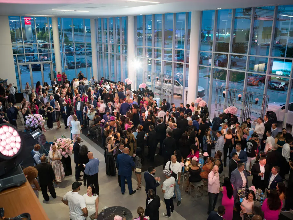The scene where 600 guests poured in for the grand opening of Central Houston Cadillac's new location near NRG Park (Photo by Daniel Ortiz)