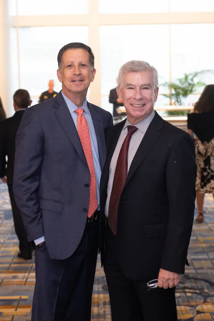 Barry Mandel & Dr. Scott Sawyer at Holocaust Museum Houston’s 2024 LBJ Moral Courage Award Dinner  (Photo by Wilson Parish)