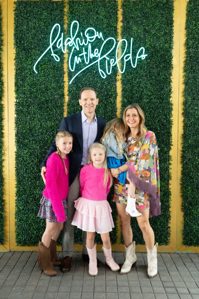 Jen and James Cunningham chair 'Fashions in the Fields' benefiting Recipe for Success. (Photo by Daniel Ortiz)