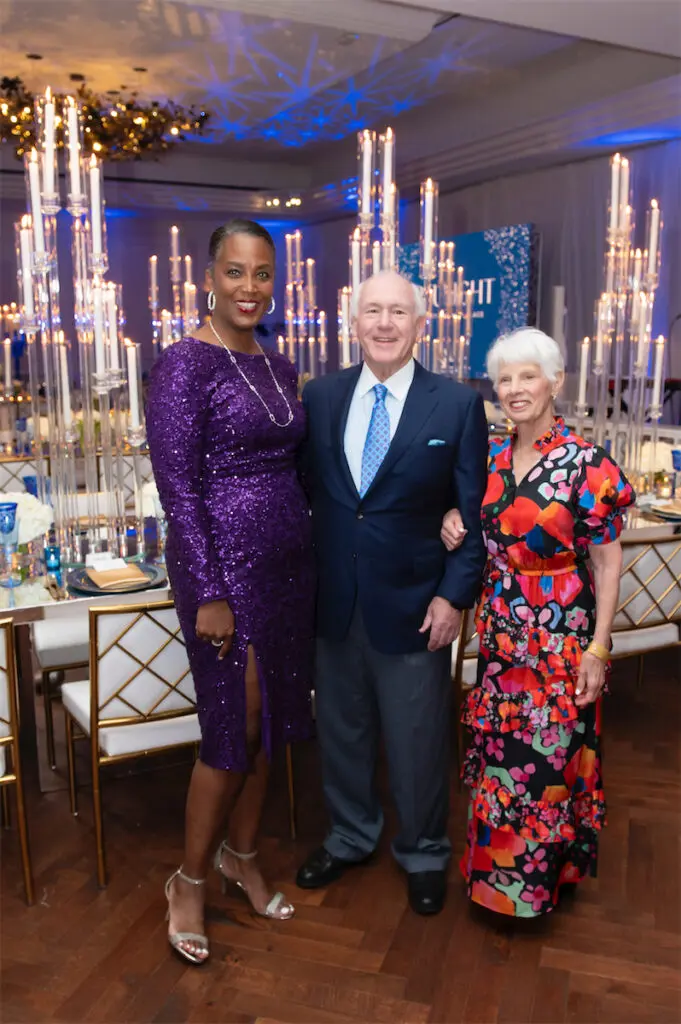 The Family Place interim CEO Tiffany Tate-McDaniel with honorary chairs Harold and Bunny Ginsburg