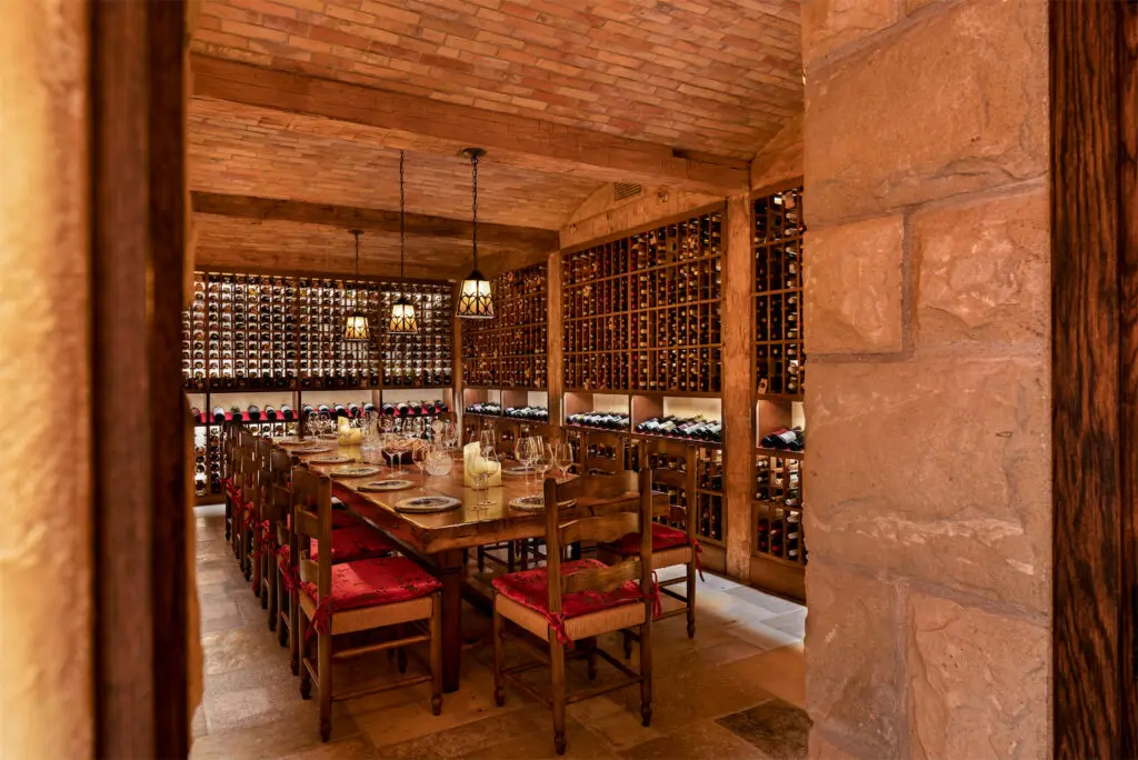 You can dine amidst the award-winning, 14,000+ bottle underground wine cellar at San Ysidro Ranch