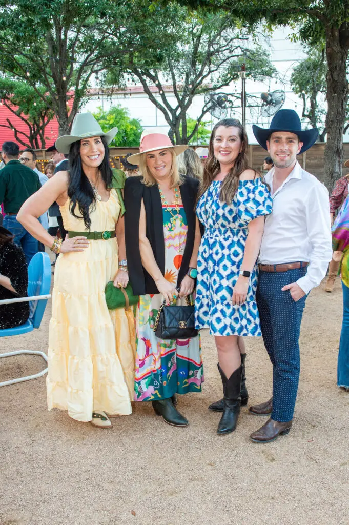 Tiffany Halik, Nora Jarrard, Jennifer Clark, Jack Vielhauer at the Cattle Baron's Ball kick-off held at The Rustic Downtown. (Photo by Jacob Power)