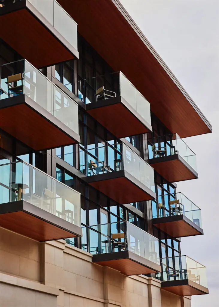 The striking facade of Bowie House in Fort Worth.