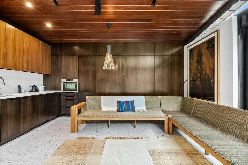 Inside the 870-square-foot guest house, a new addition to the property. 