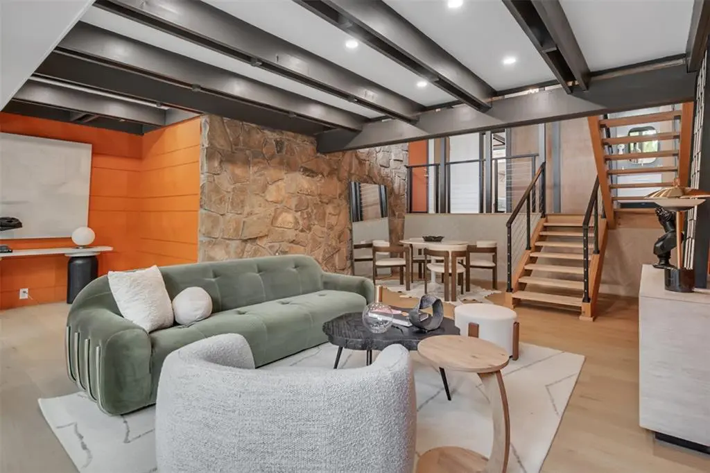 Another seating area in the mid-century modern home, located in East Dallas' Lochwood neighborhood.