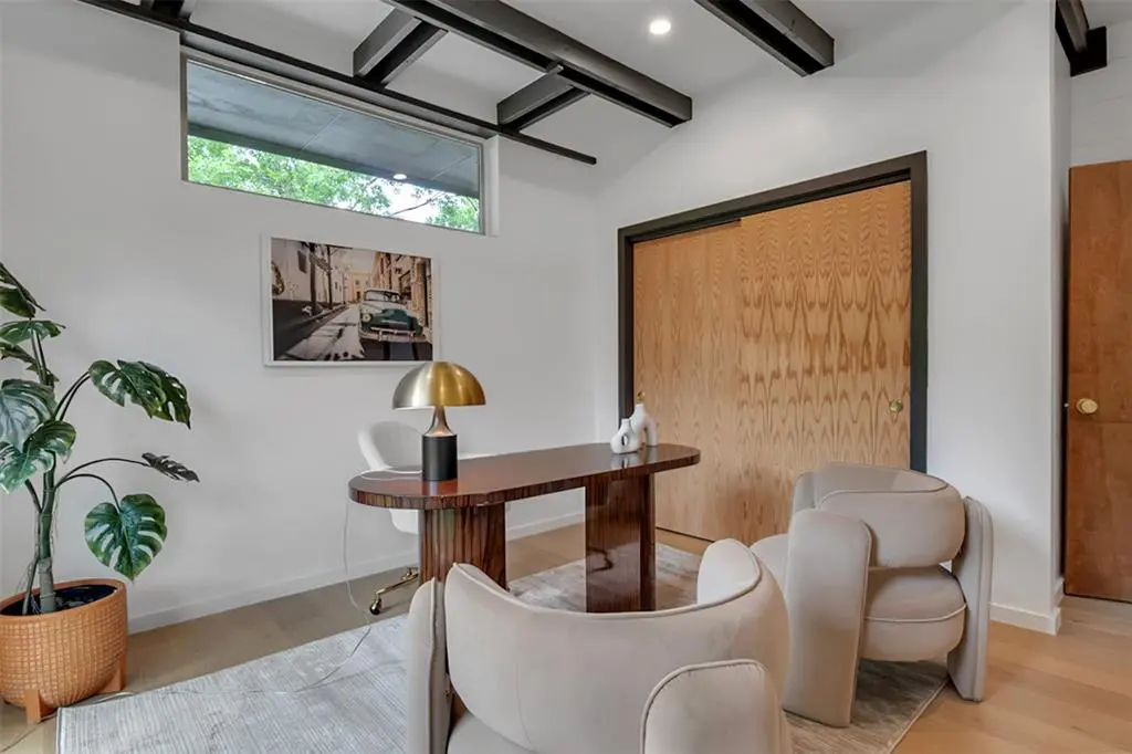A spare room being used as an office. 