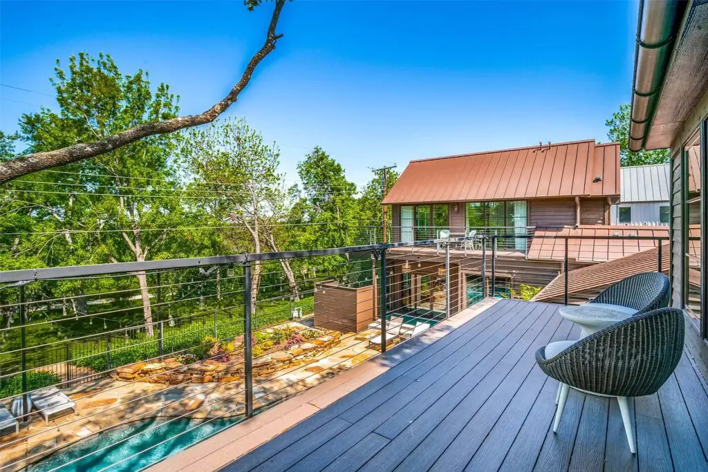 One of the home's many balconies.