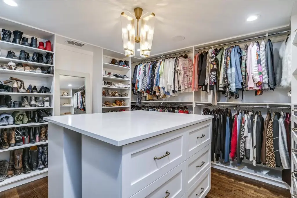 A generous walk-in closet.