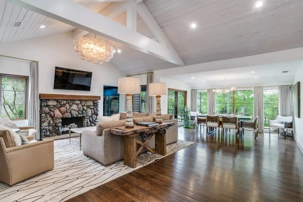 An updated open concept flows in the main living area. 